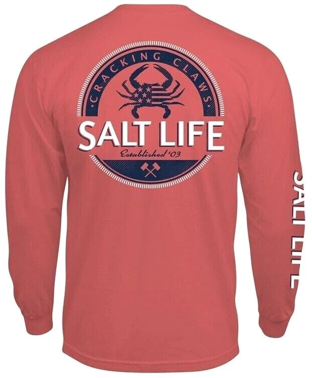 Mens Salt Life Back Fin Graphic Long Sleeve T-Shirt - XL - NWT