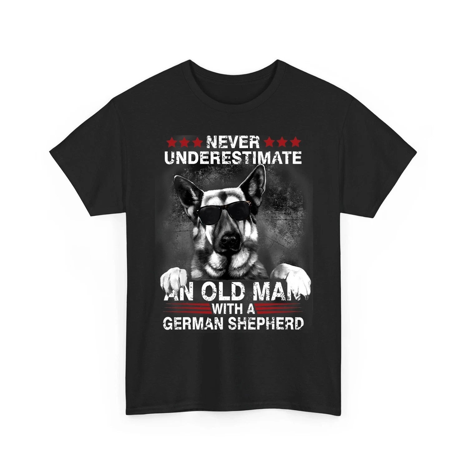 Never Underestimate An Old Man - German Shepherd Dog, Dog Lover Unisex T-Shirt