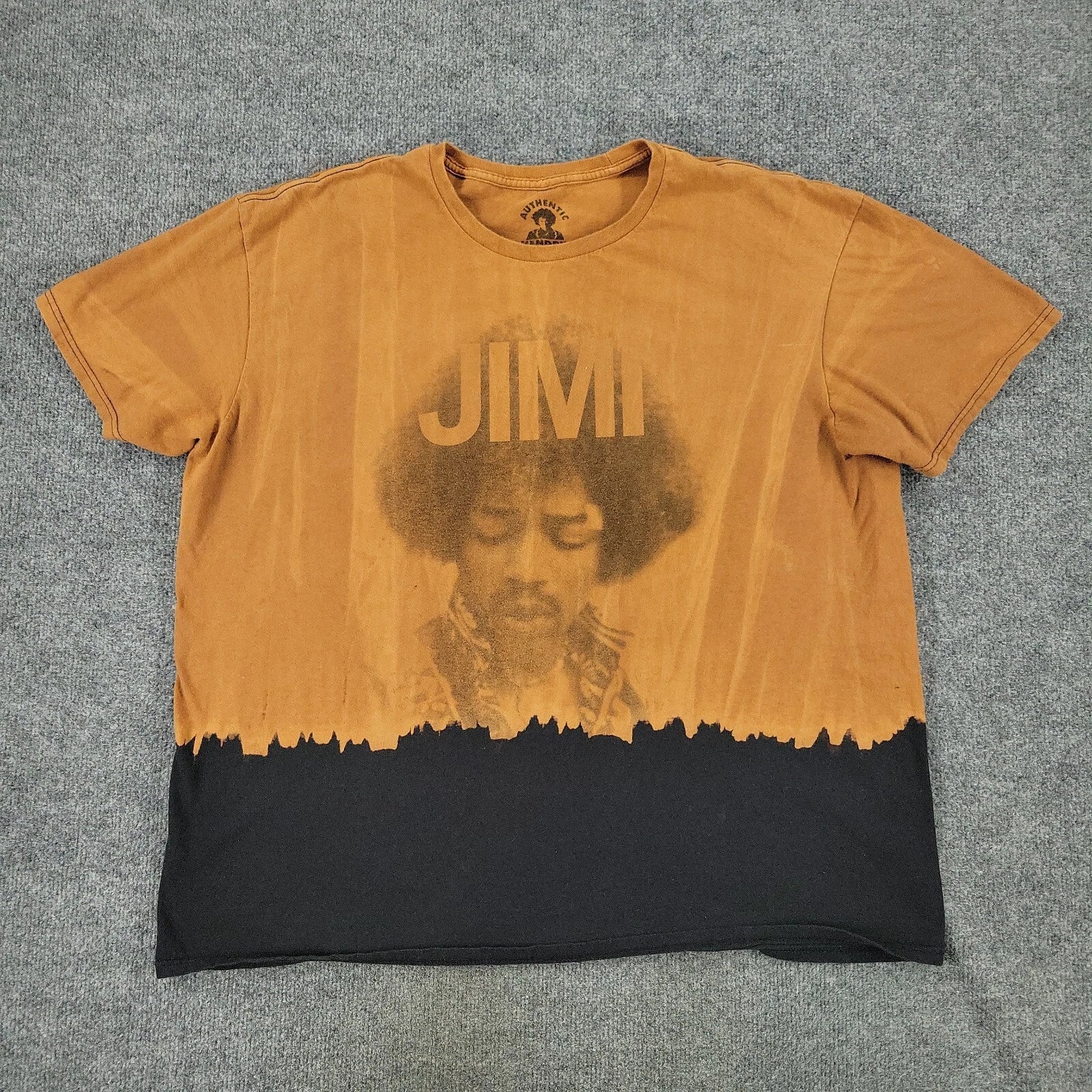 Jimi Hendrix Shirt Men's XL Brown Graphic Tee Crew Neck Short Sleeve Pullover