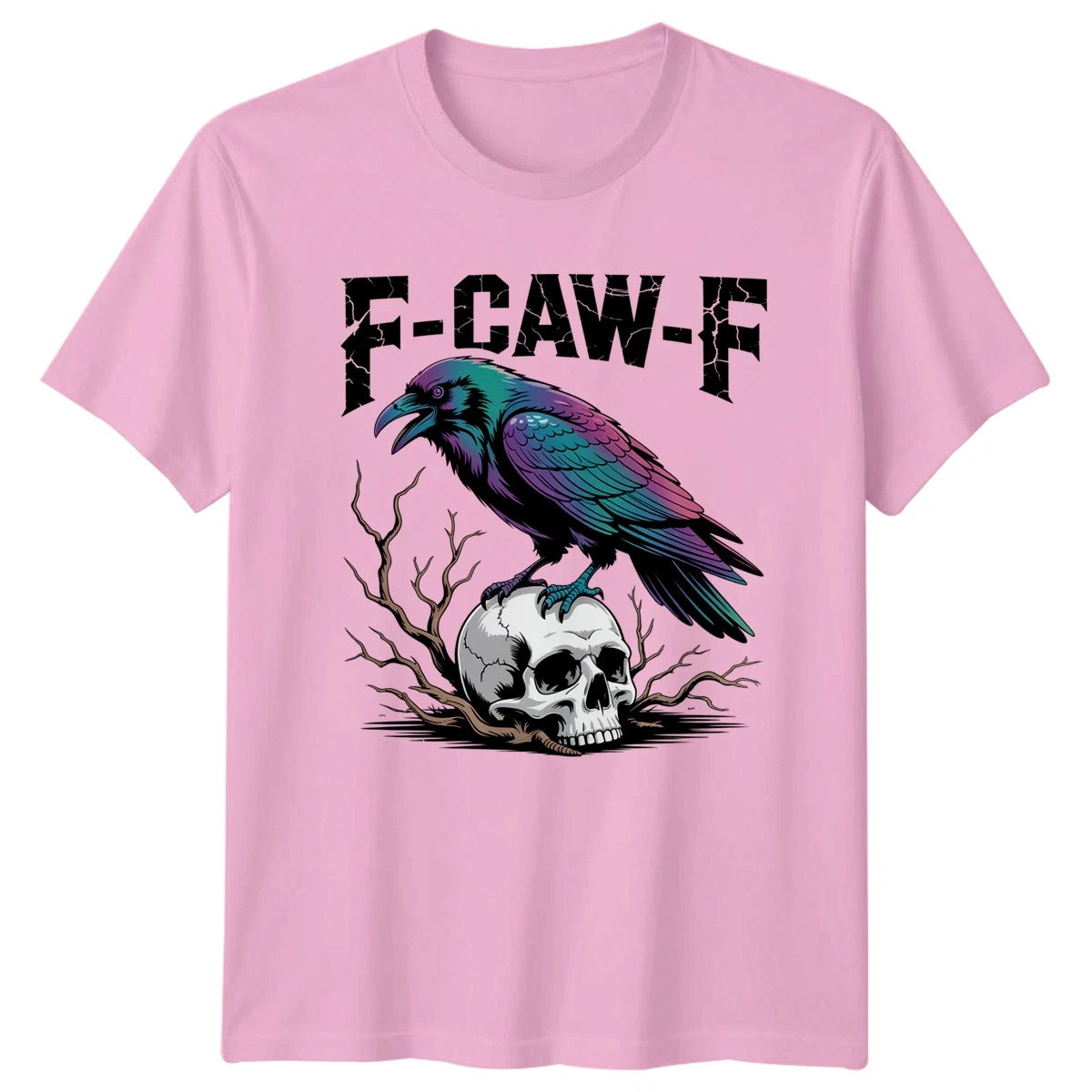 F-Caw-F Ravens Skulls Gothic Animals Mens Womens Graphic Tee