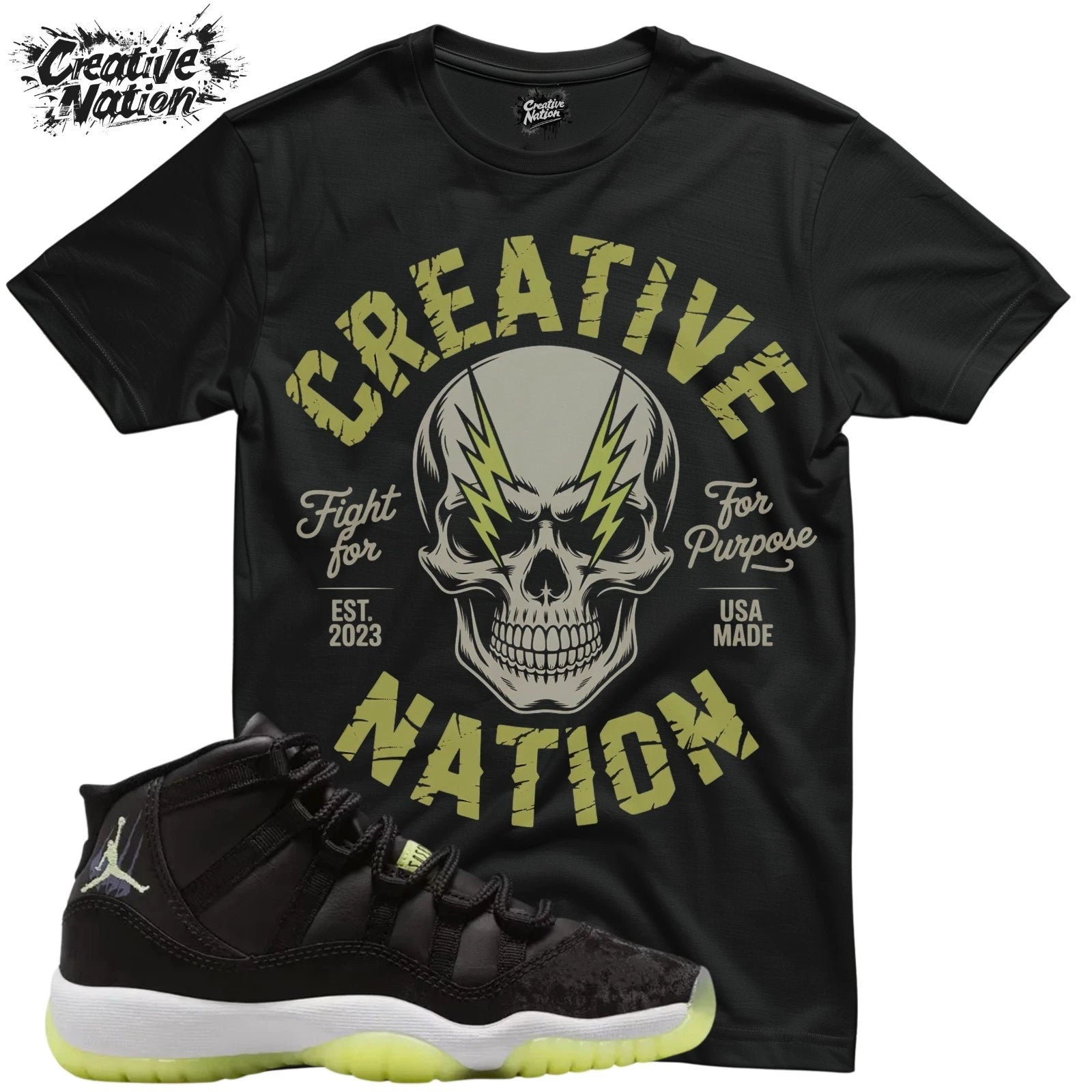 Shirt To Match 11 Black Barely Volt Unisex Tee Sneaker Shirt Skull Shirt