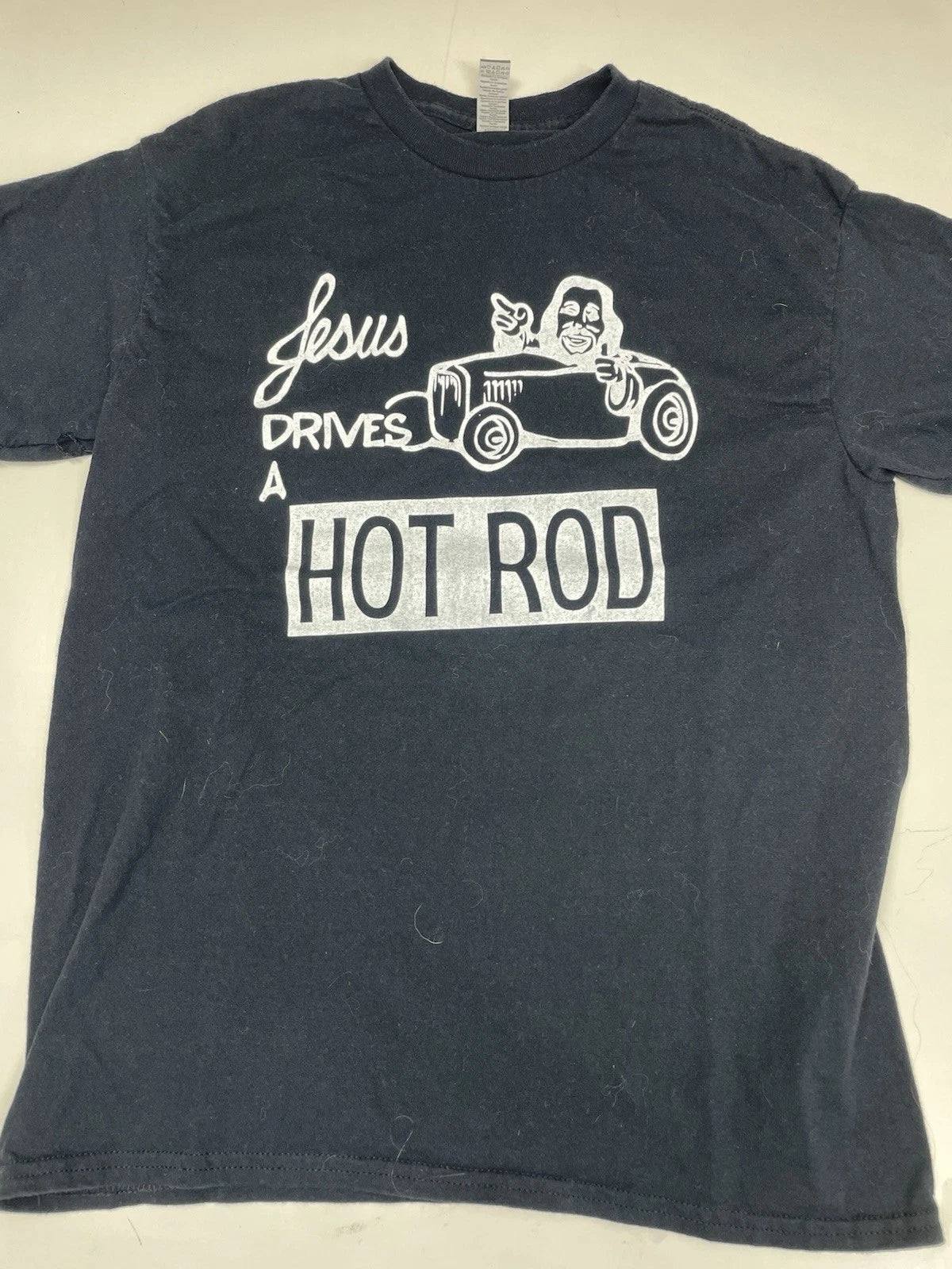 Jesus Drives A Hot Rod Vintage T Shirt Men’s Size Medium