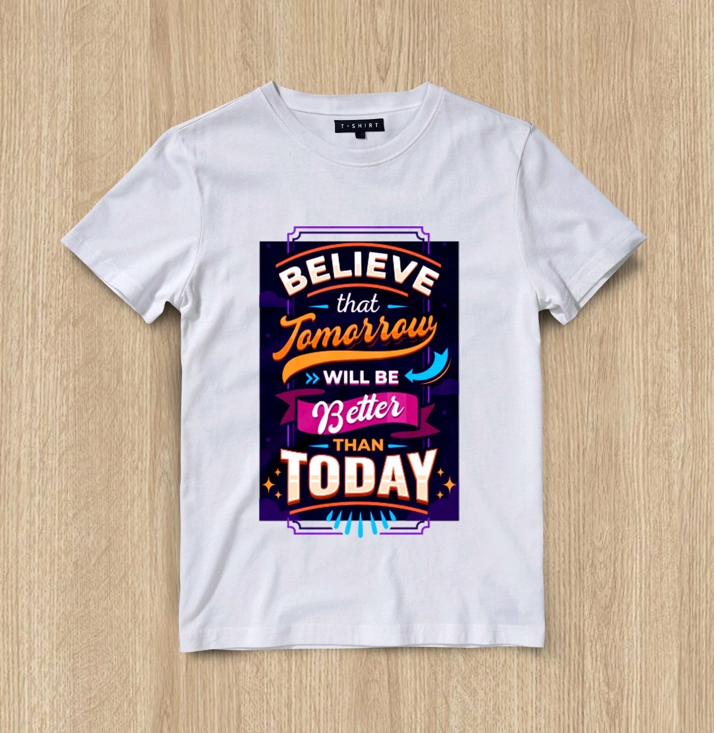 Custom Hopeful Tomorrow Graphic T-shirt Design Unisex Jersey Short Sleeve Tee
