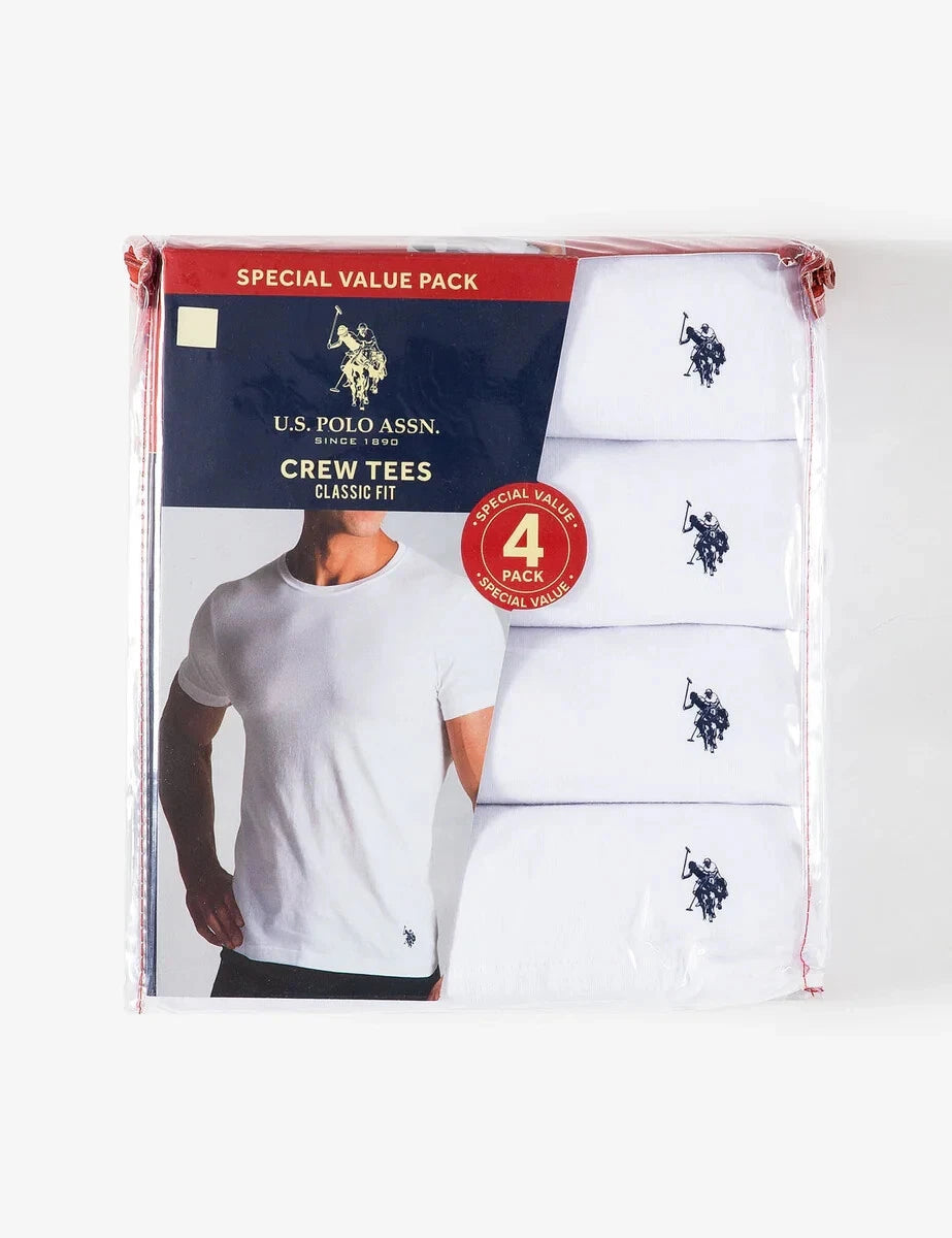 U.S.POLO ASSN.® Men's 4 Pack CREW-NECK TEES  “ Classic Fit ”