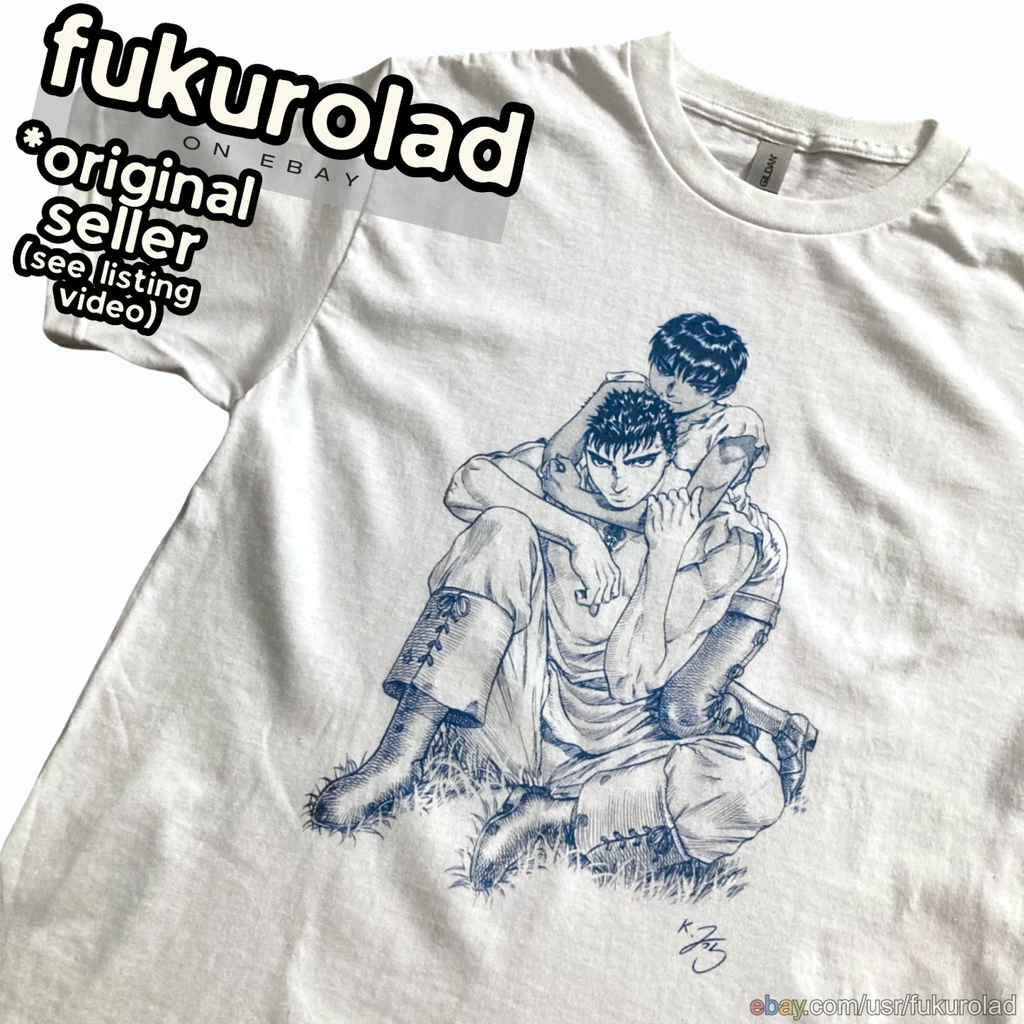BERSERK GUTS x CASCA MANGA ANIME UNISEX t shirt -  GILDAN or Comfort Colors