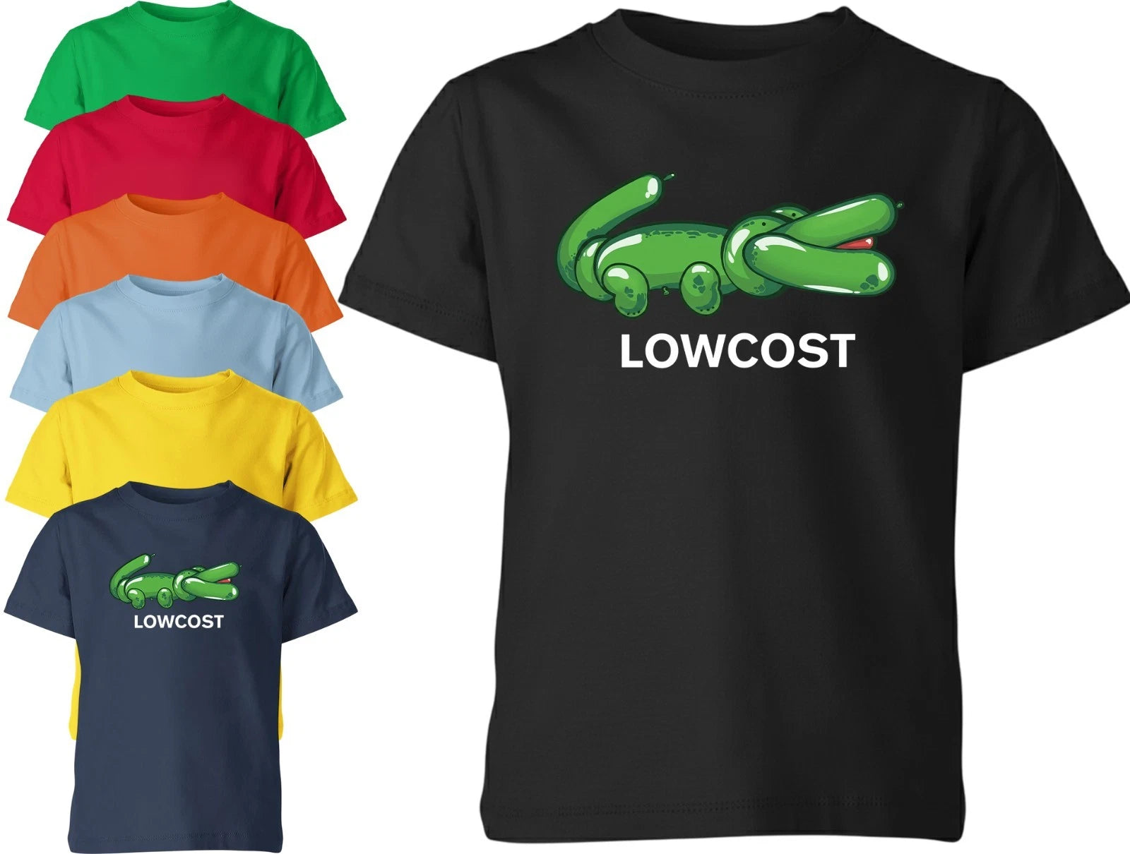 LOWCOST Tshirt Funny Crocodile Parody Unisex Top Balloon Novelty Tee