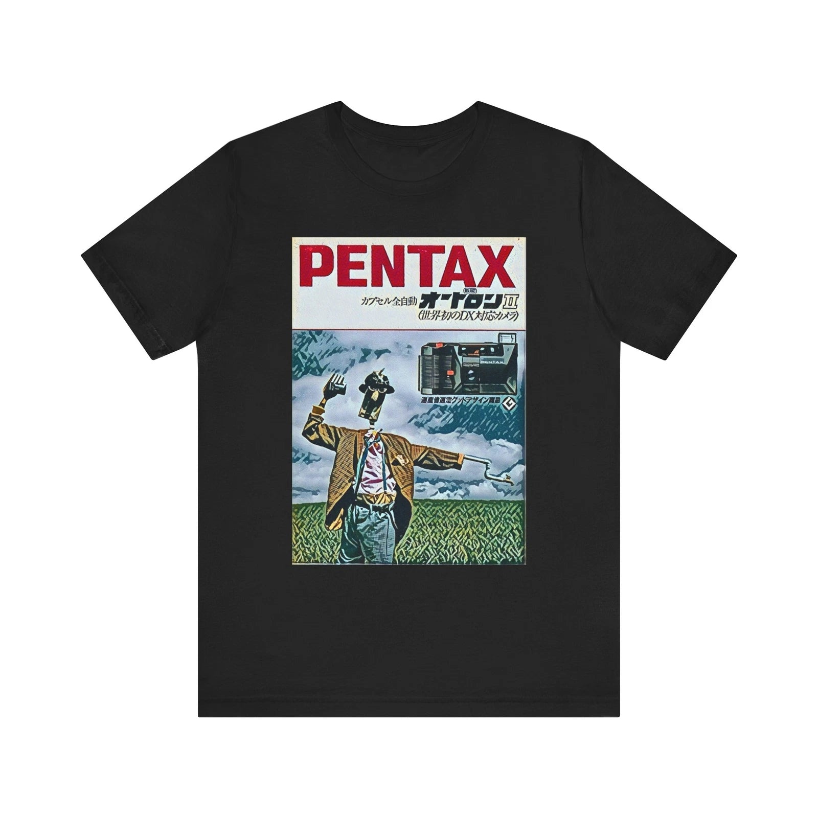 Pentax Retro Ad Art Graphic Print Crewneck Unisex Jersey Short Sleeve Tee Shirt