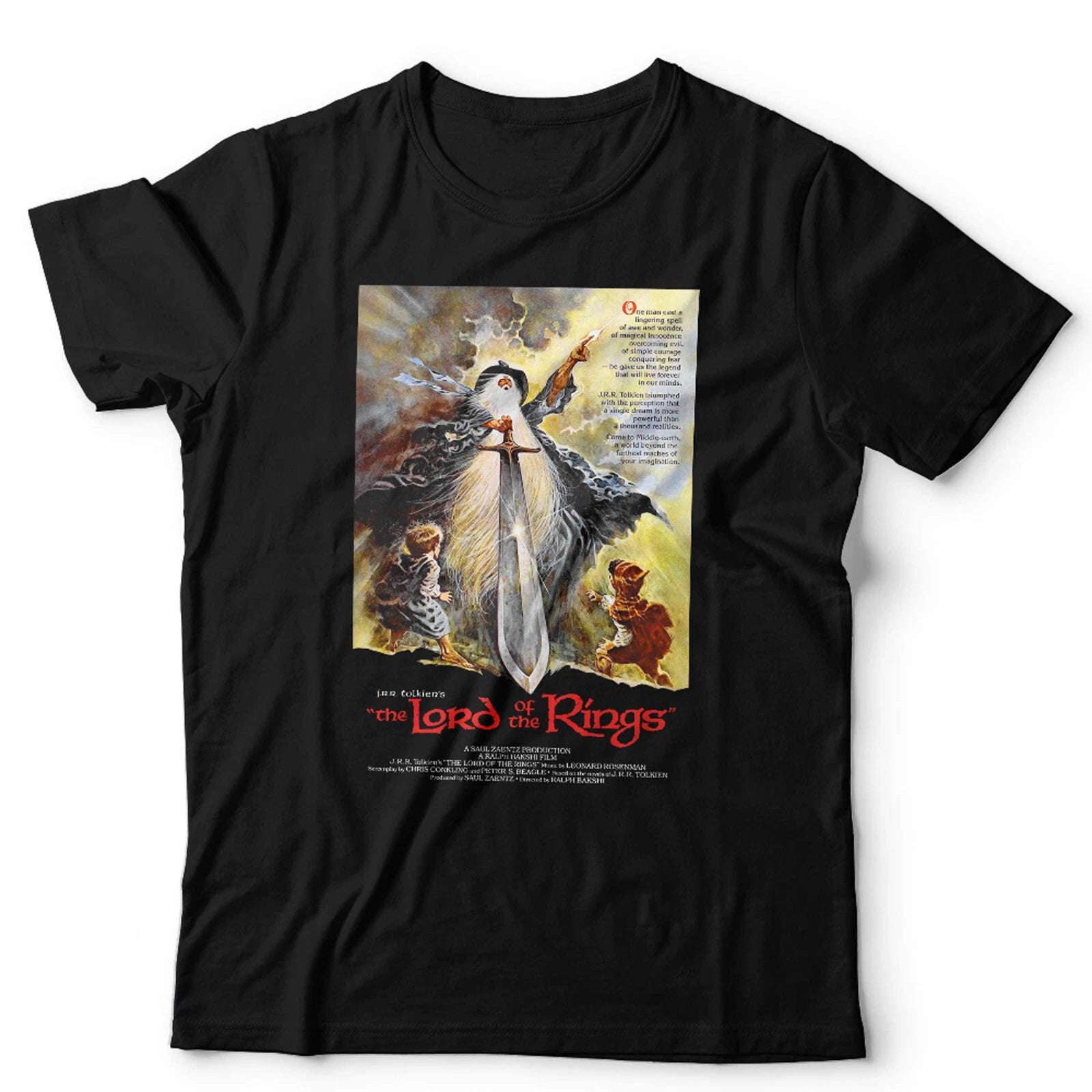 LOTR 1978 Animated Movie Poster Unisex & Kids T Shirt Vintage Retro Tolkien
