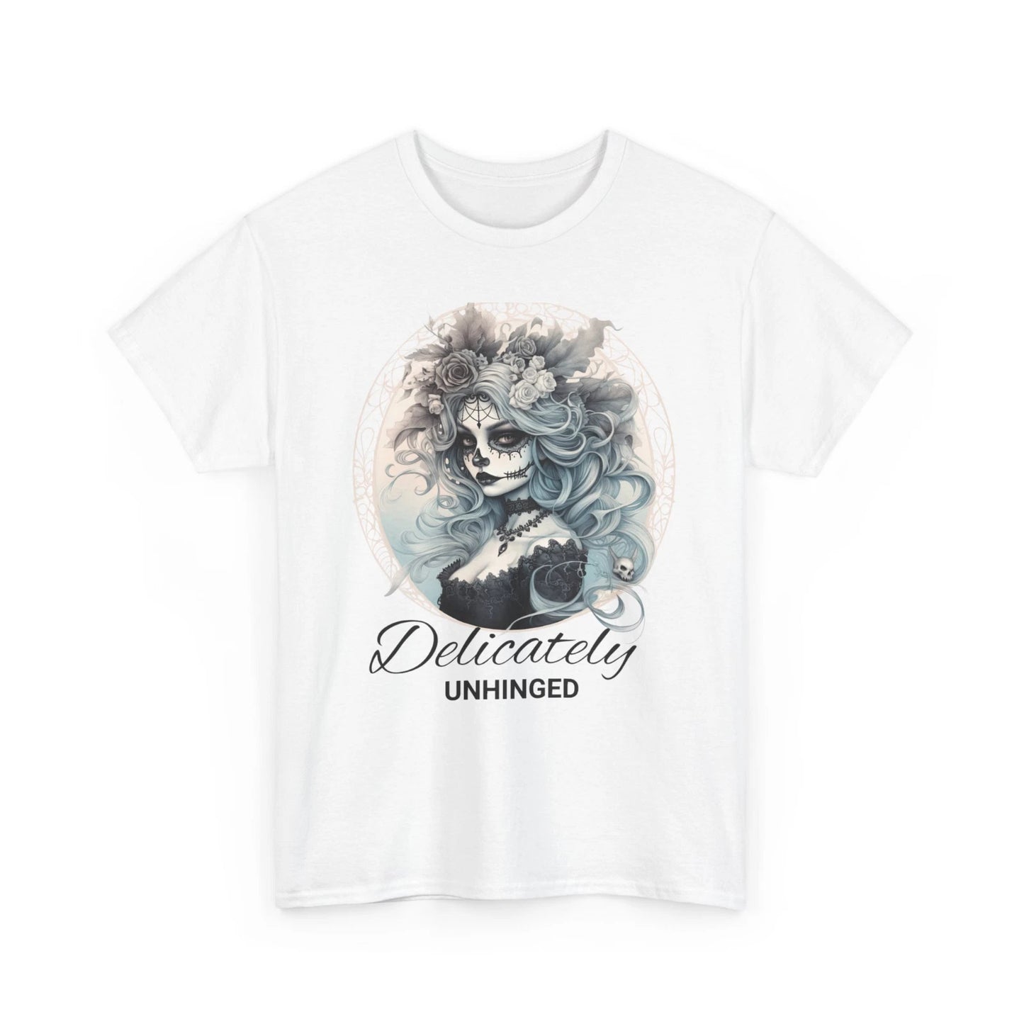 Delicately Unhinged Gothic T Shirt Dark Feminine Aesthetic Alt Graphic Tee