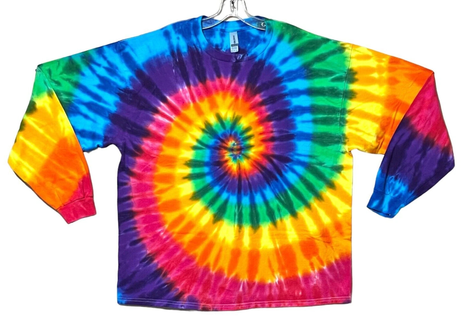 Tie Dye Shirt | Pinwheel Rainbow Spiral | Long Sleeve Handmade TShirt | Small-6X