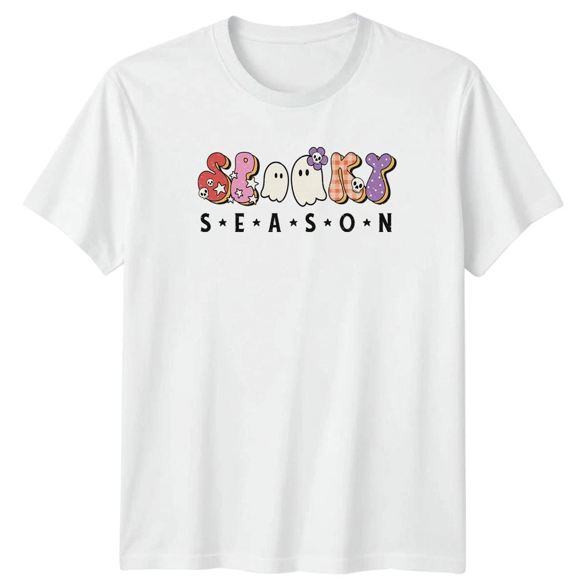 Spooky Season Womens T-Shirt Cute Spooky Halloween Halloween Gift For Her