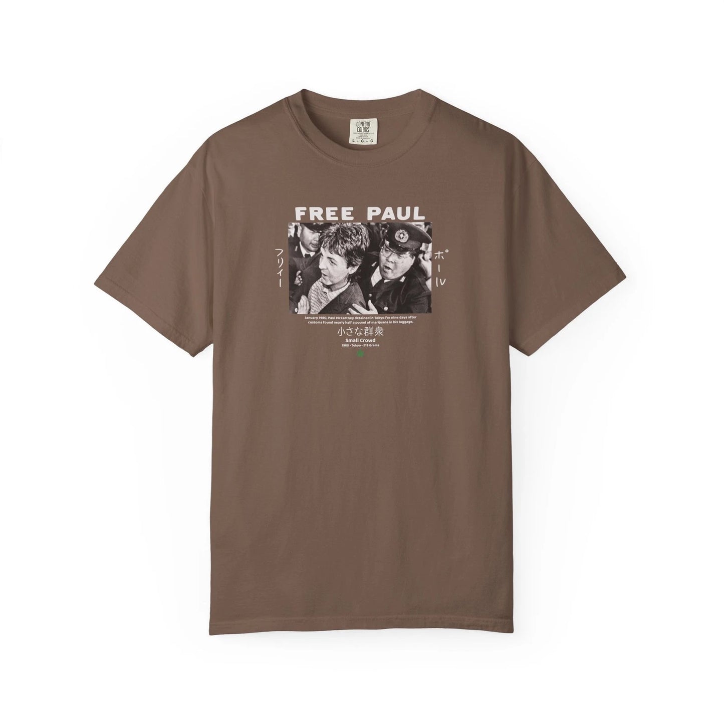 Free Paul McCartney Shirt Tokyo Beatles Marijuana Vintage Tee