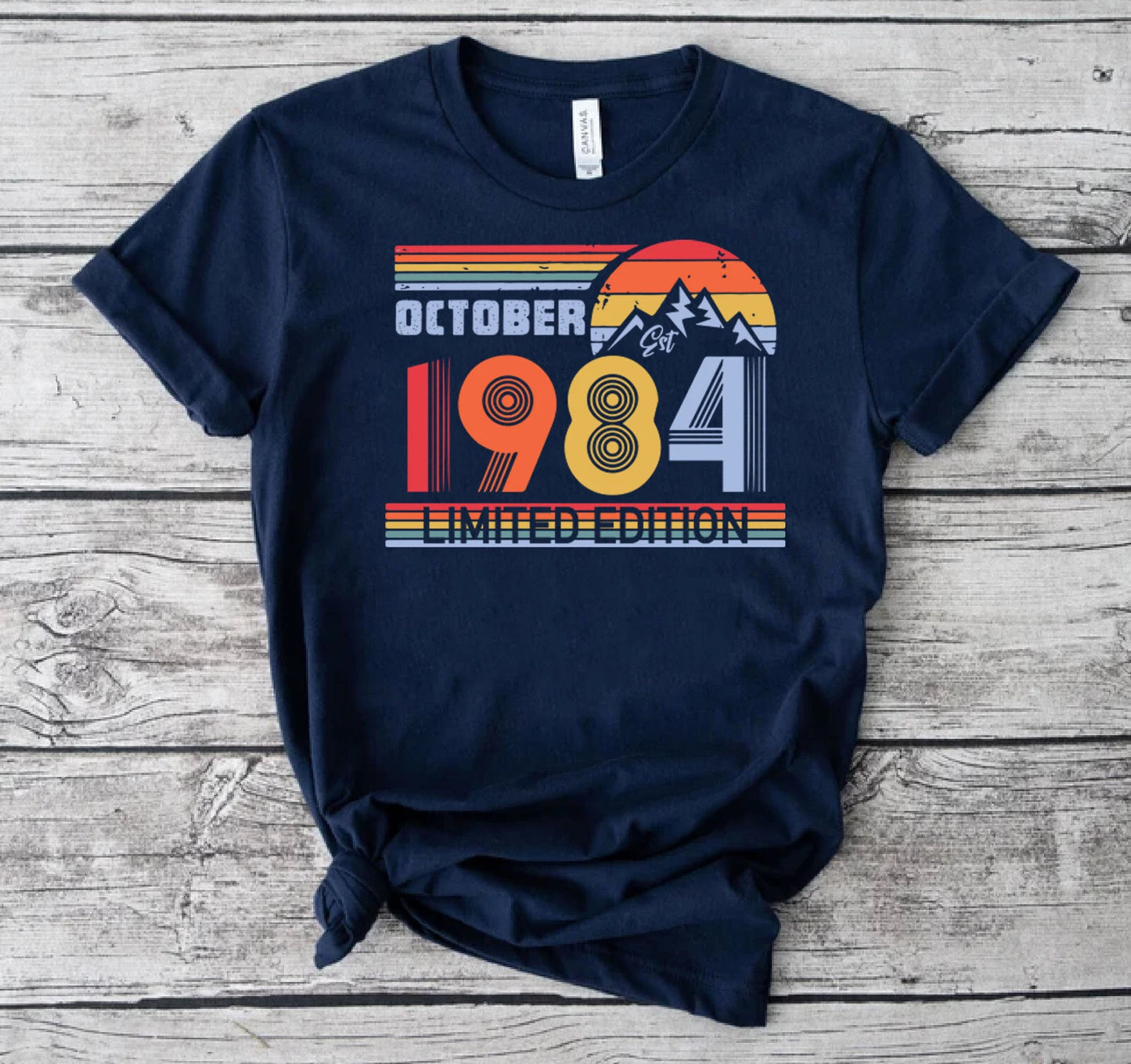 Personalized month 50th Birthday T-Shirt for Mens & tshirt for women,1984october