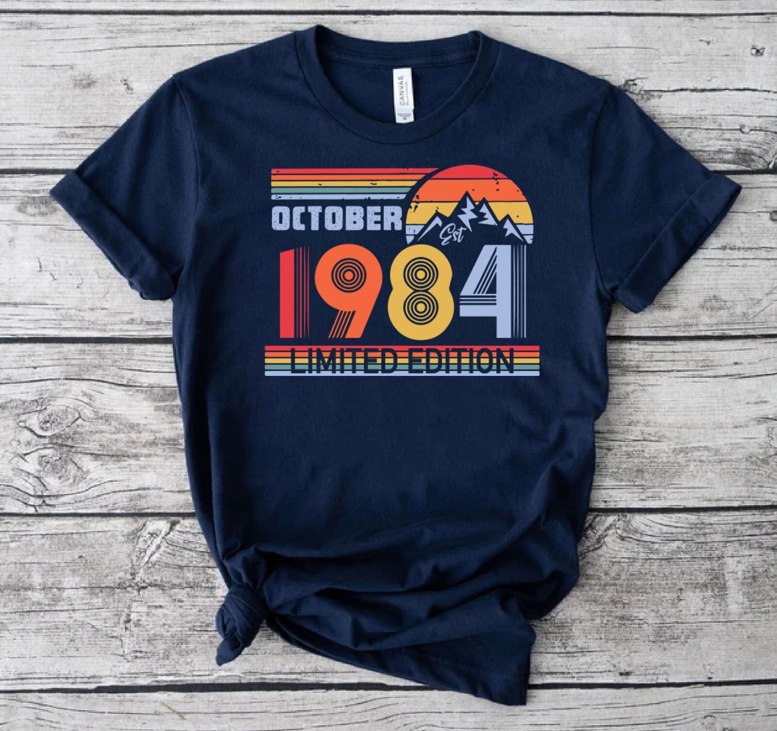 Personalized month 50th Birthday T-Shirt for Mens & tshirt for women,1984october