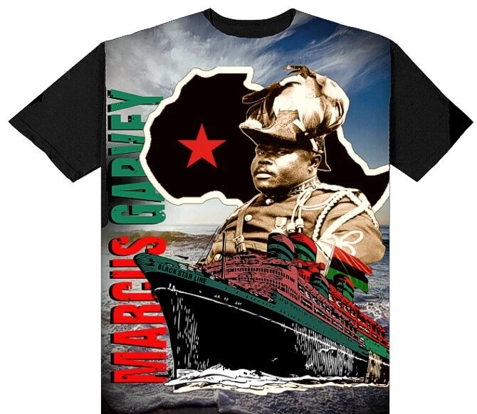 BLACK HISTORY T-SHIRT. MARCUS GARVEY BLACK STAR SHIP 2022 , MALCOLM X.
