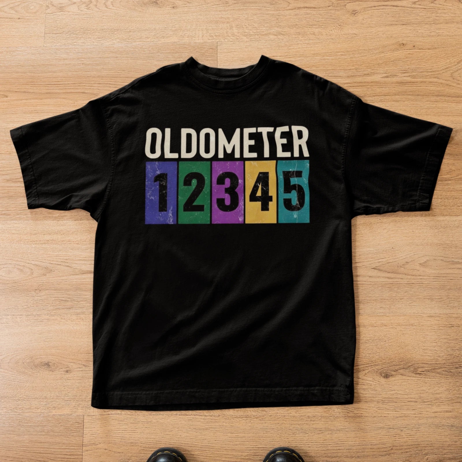 Custom Oldometer Shirt Personalized Birthday Age Odometer Tee