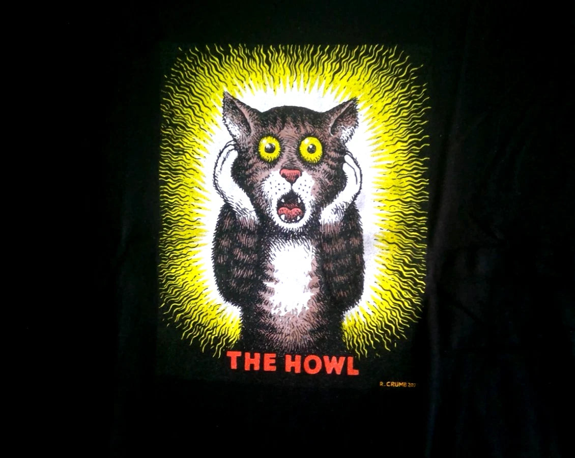 R Crumb the Howl Cat T-shirt Next Level XL black new 100% cotton free ship