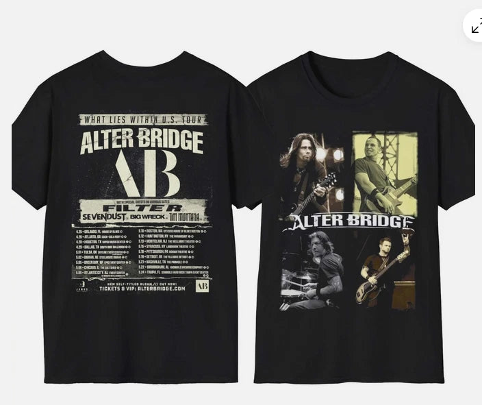 Alter Bridge Tour 2026 in US Two Side Unisex T-Shirt
