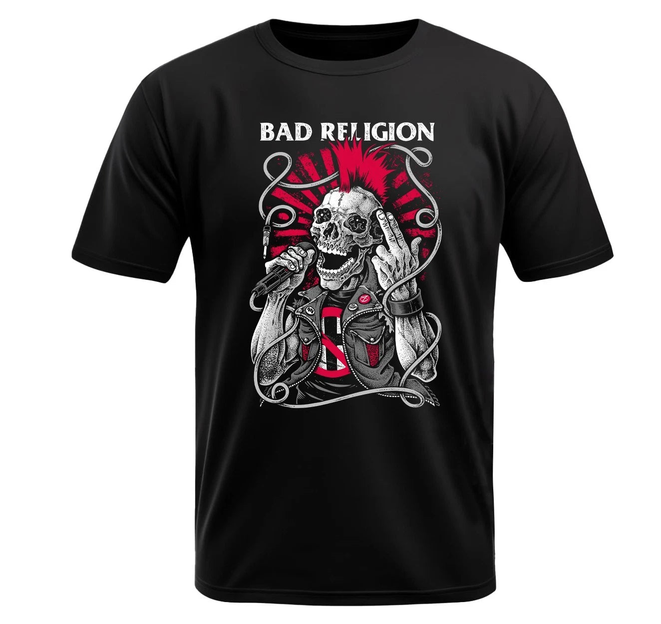 Bad Religion Black  T-Shirt - polyester - punk rock, skate punk, hardcore punk