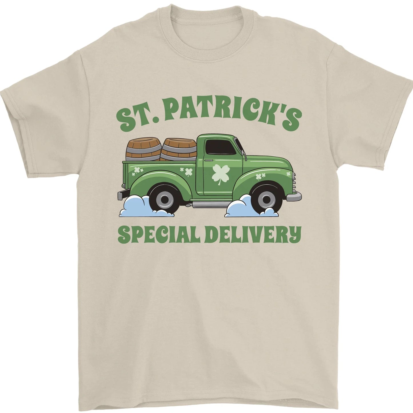 St Patricks Beer Delivery Funny Alcohol Guiness Mens T-Shirt 100% Cotton