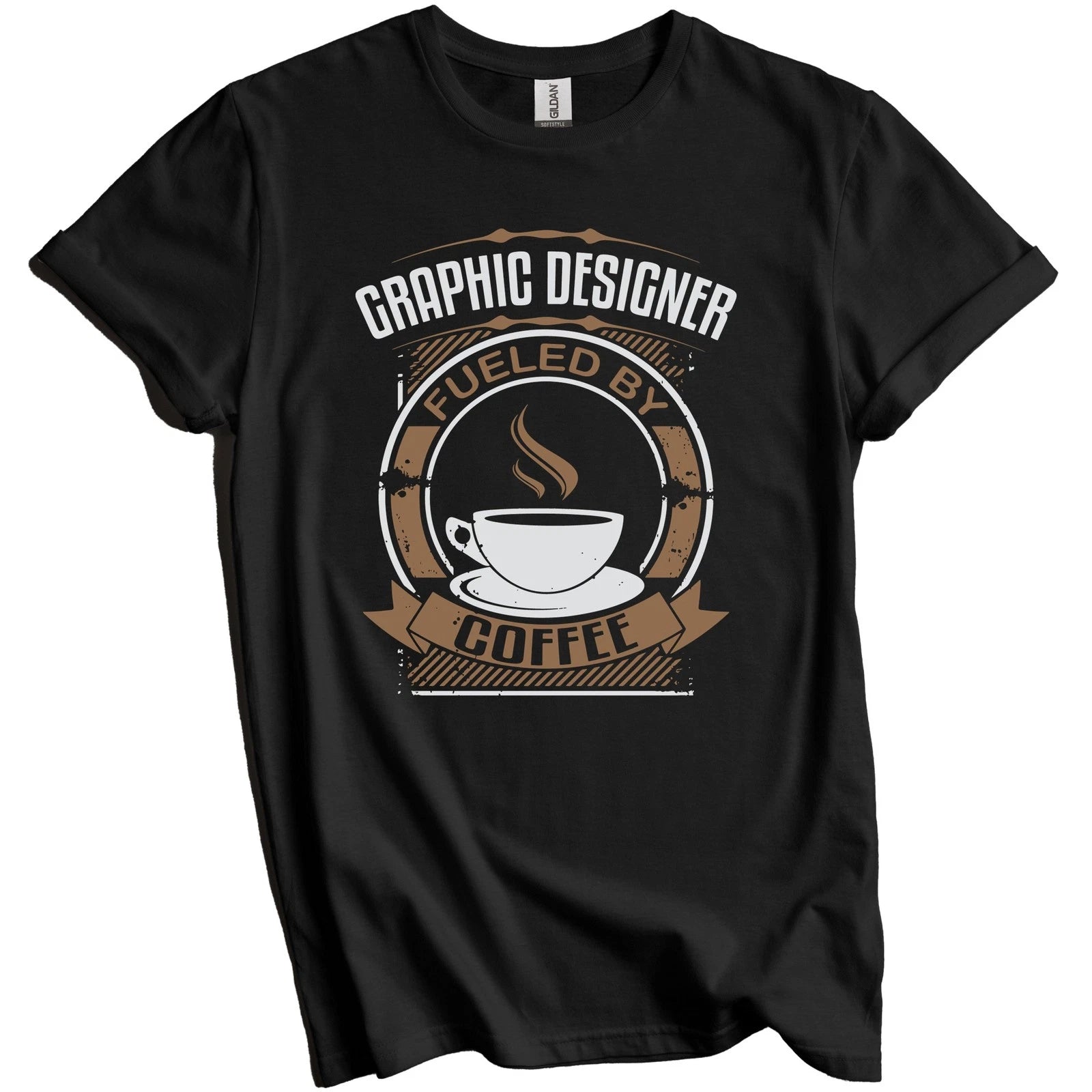Graphic Designer Fueled By Coffee Funny Graphic T-Shirt