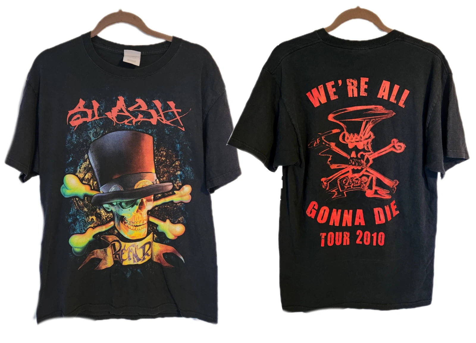Vintage Styles 2010 Slash Tour Tshirt Black Unisex Shirt