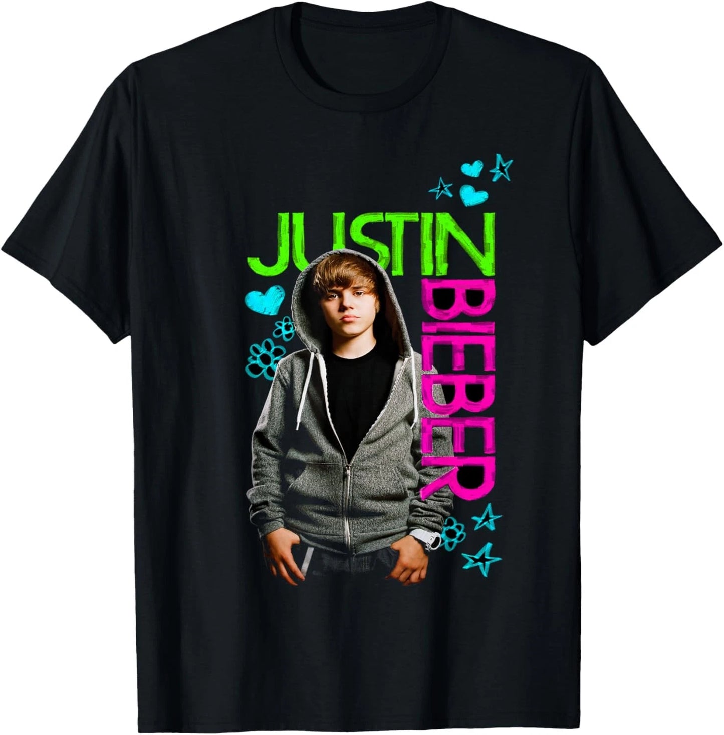 Official Justin Bieber Black Small Unisex T-Shirt