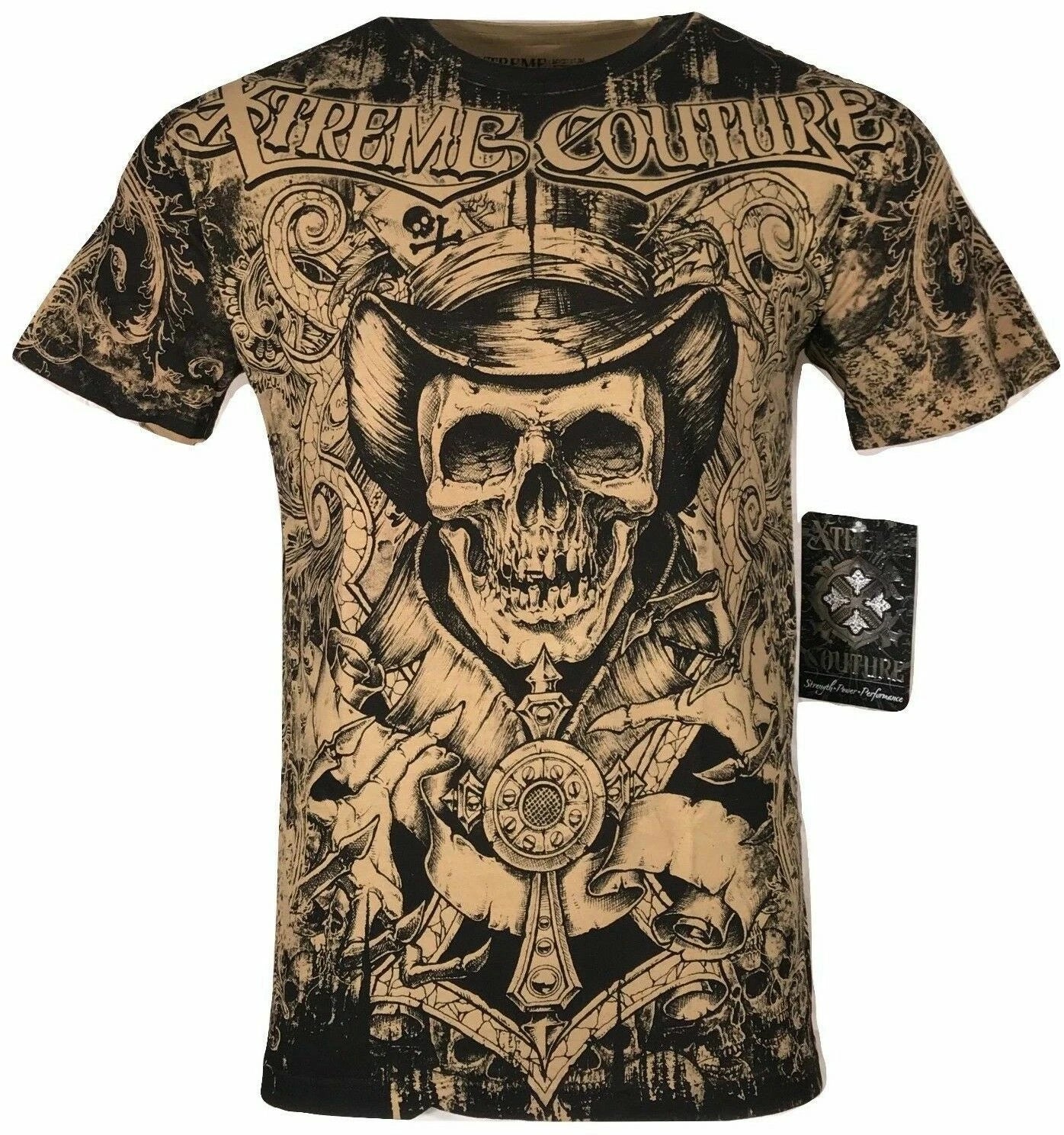 Xtreme Couture Affliction Men's T-Shirt CONJURING Skull Tattoo Biker S-5XL