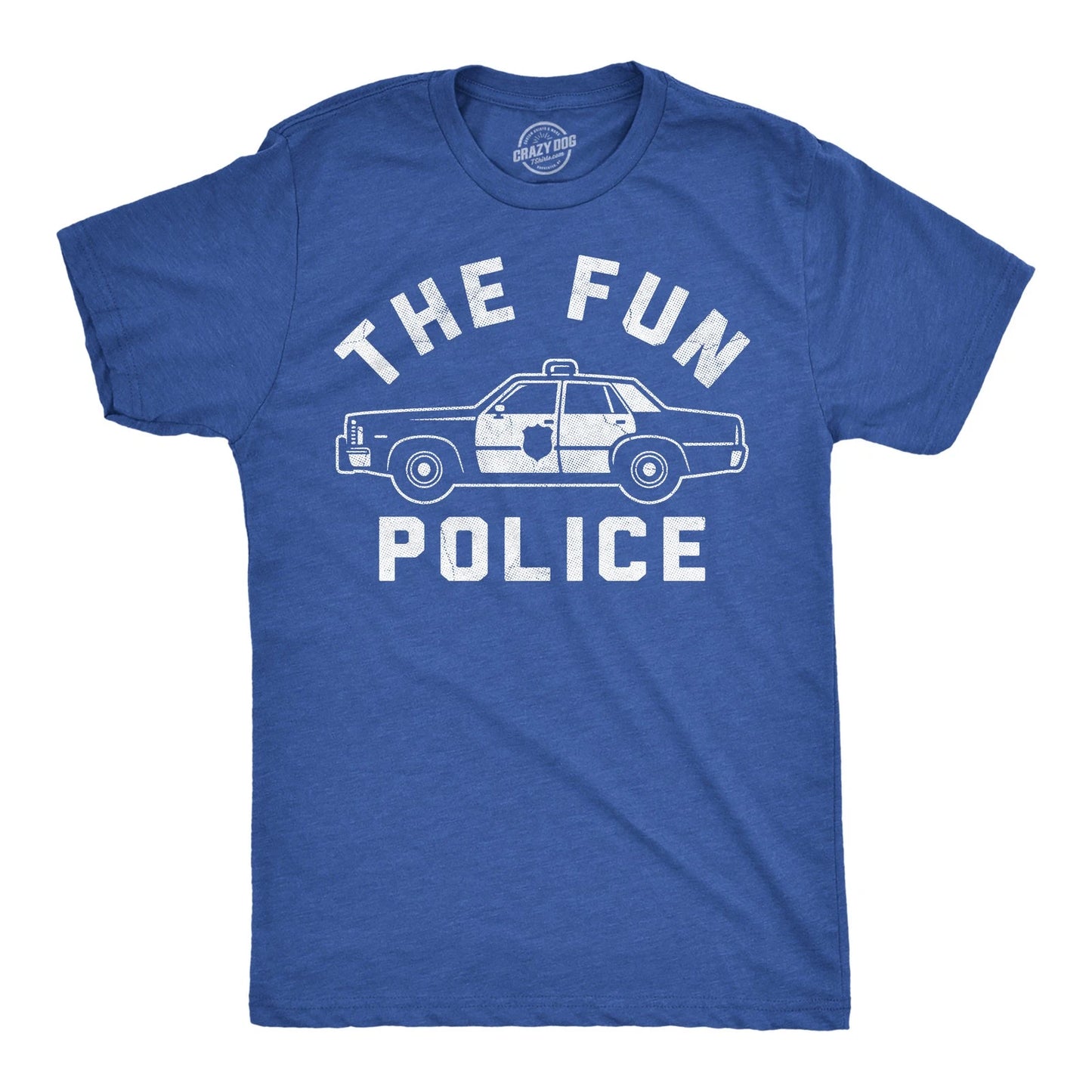Mens Funny T Shirts The Fun Police Sarcastic Graphic Novelty Tee for Men