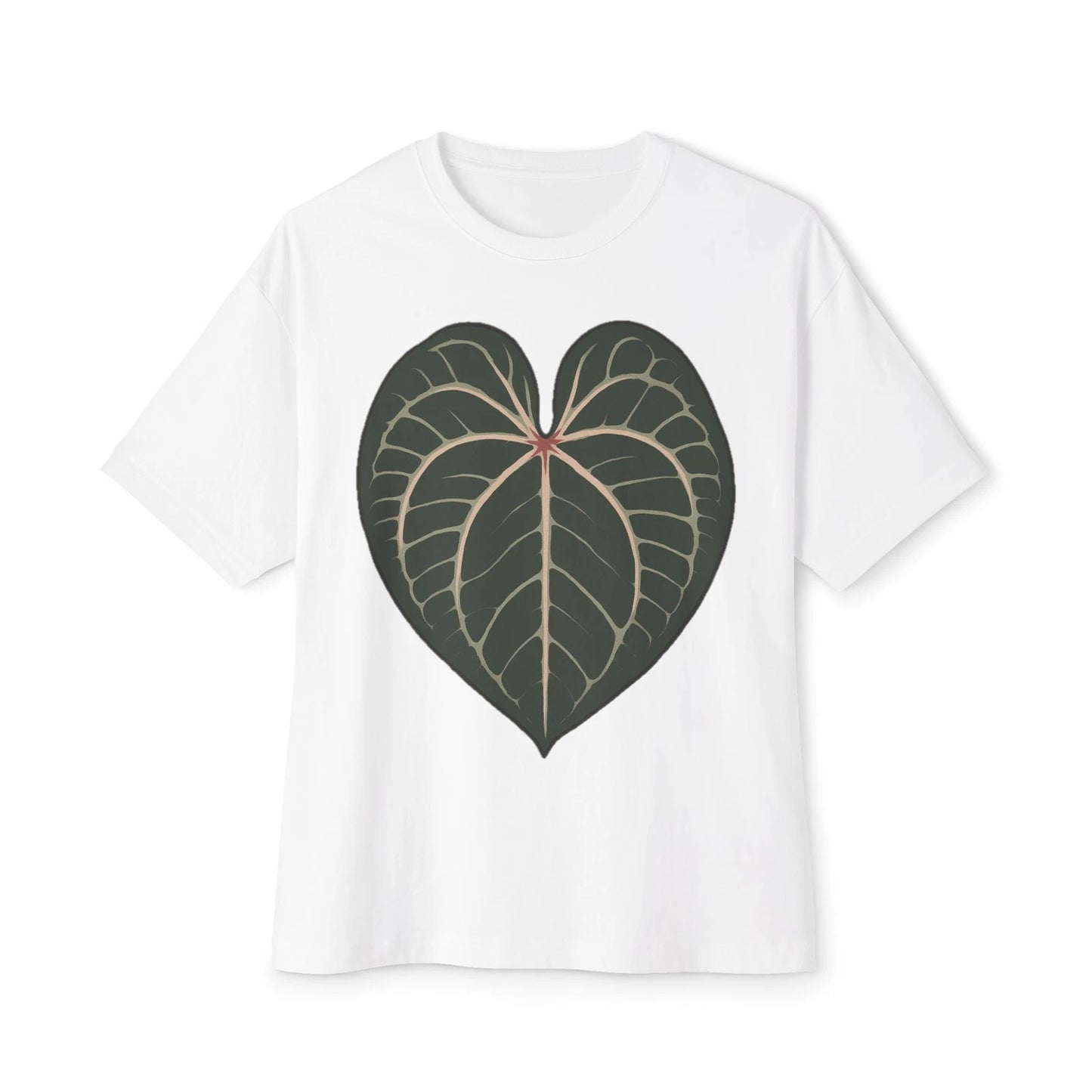 Heart Leaf Design Unisex Oversized Tee – Cozy, Stylish & Eco-Friendly