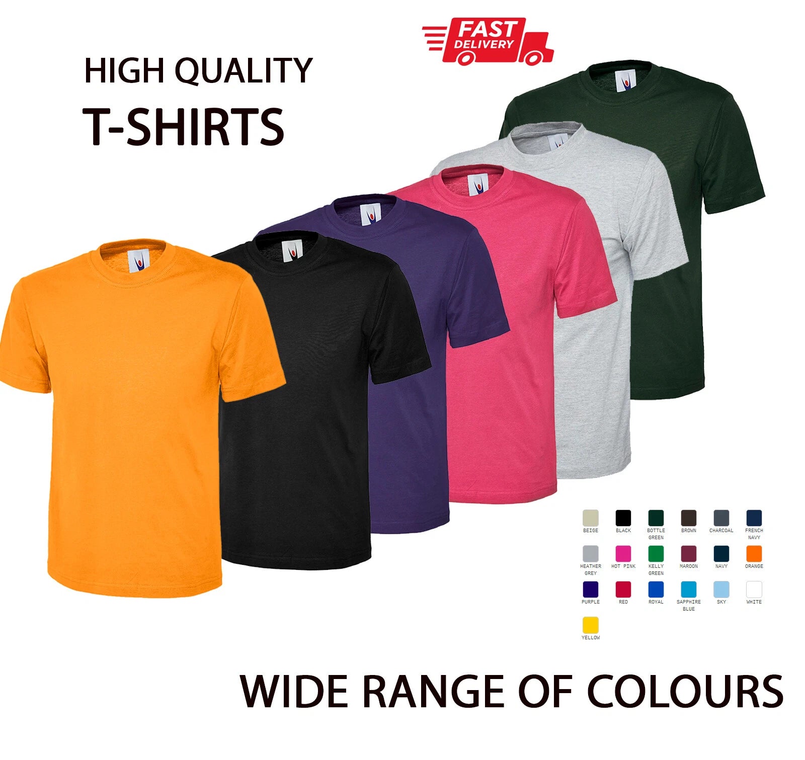 PLAIN NO TEXT Casual T-SHIRTS Classic Unisex Gym Uniform Party WorkWear Summer