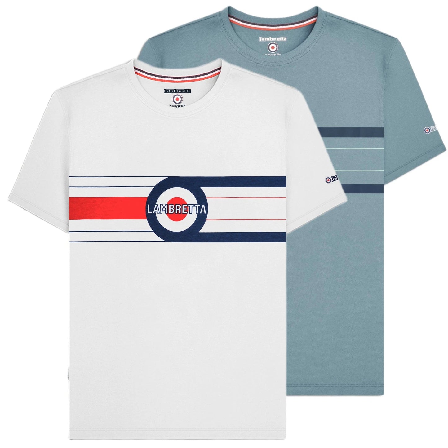 Mens Lambretta Target Band Smart Classic Retro T-Shirt Sizes M to 4XL