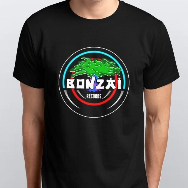 Bonzai Records T Shirt Techno Trance Hardcore All Sizes S,M,L,XL,2XL Black Grey