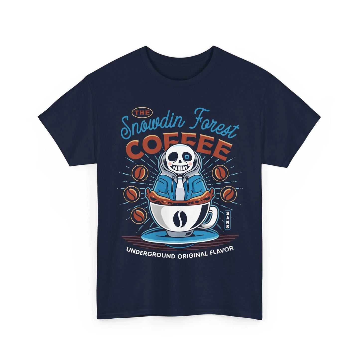 Snowdin Forest Coffee Emblem Unisex T-Shirt. Undertale Video Game. Deltarune.
