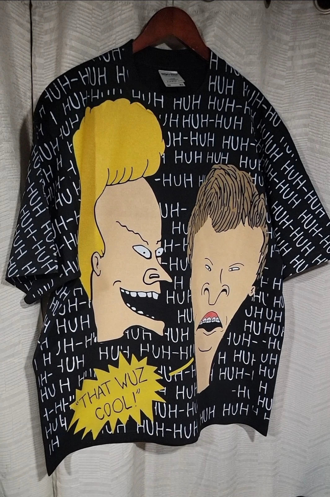 Beavis And Butthead (ALL OVER PRINT  ON A SHAKA HEAVYWEIGHT T SHIRT "MODERN"