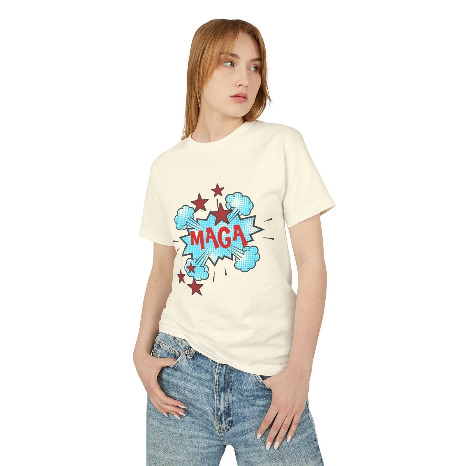 Pop Art MAGA Unisex Heavyweight Tee, Casual Shirt, Statement T-shirt, Funny