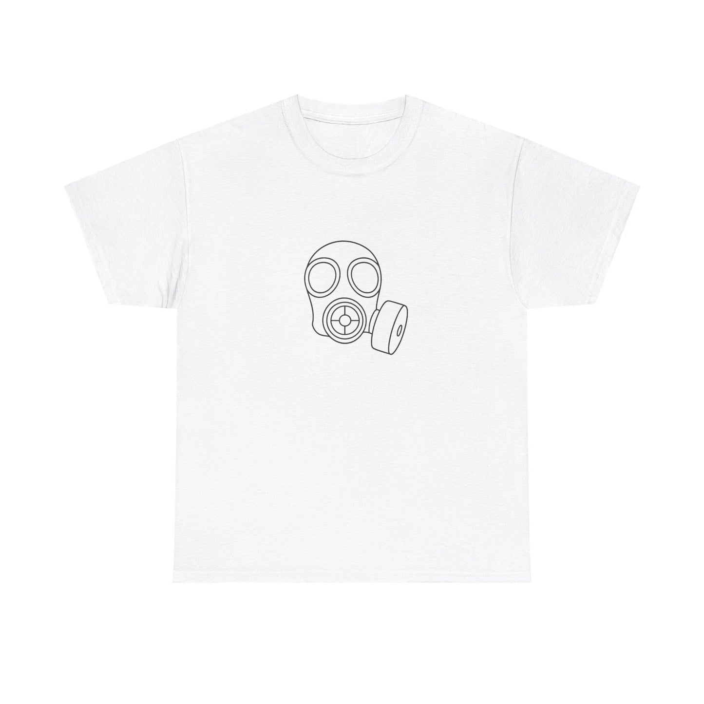 Unisex Adult T Shirt Minimalist Gas Mask Line Art