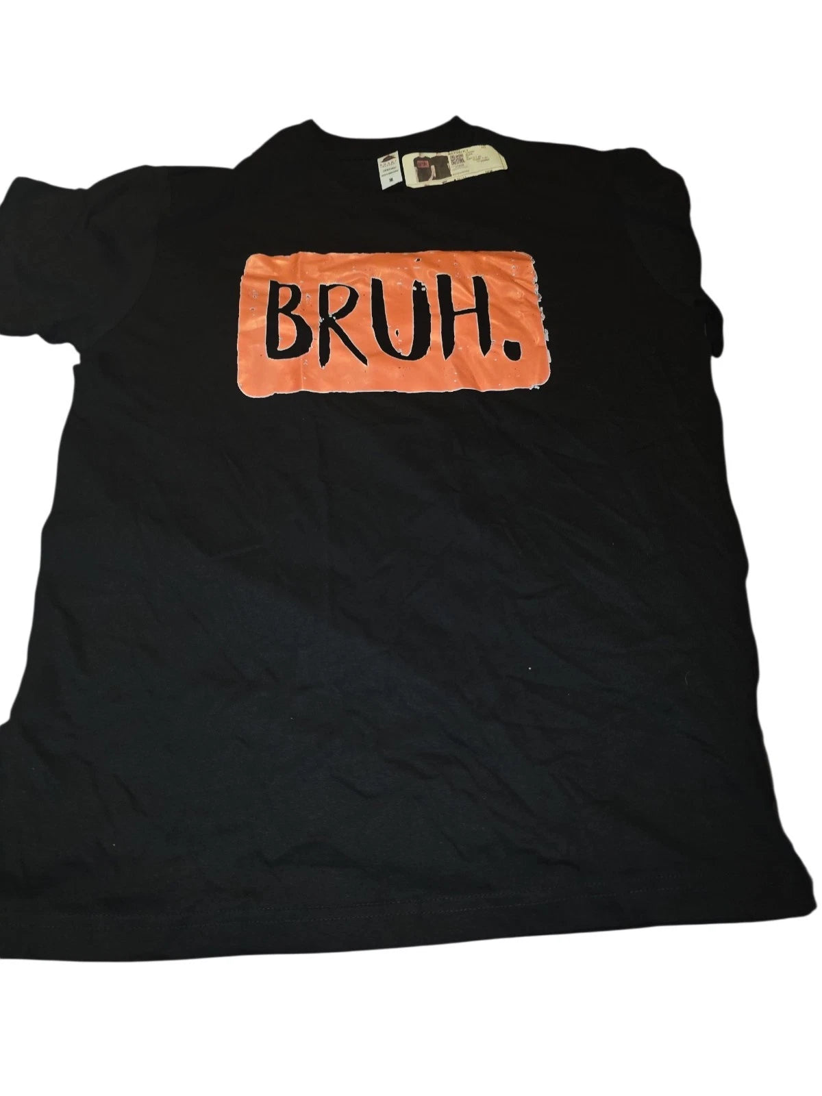 Bruh Funny Minimalist Graphic T-Shirt Simple Meme Style Tee M