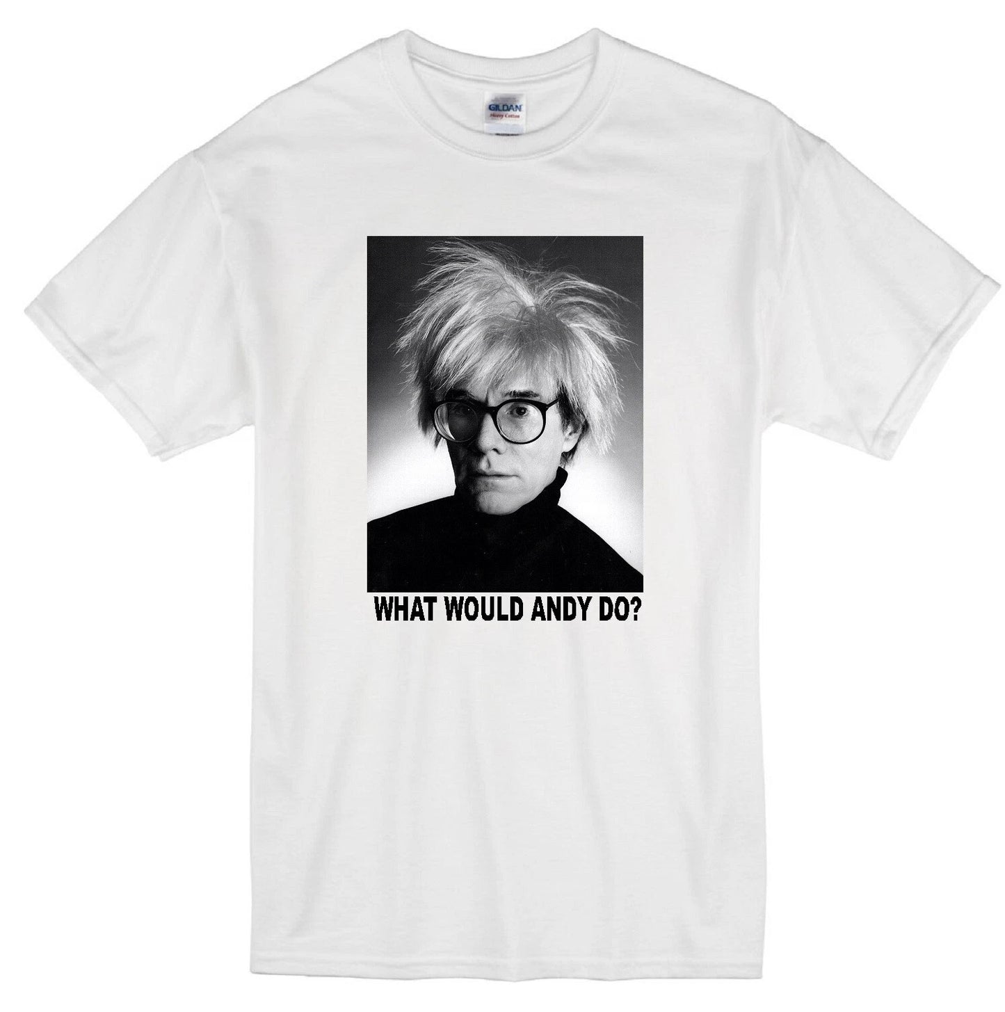ANDY WARHOL WWD? MODERN ARTIST POP ART PITTSBURGH LEGEND WHITE T-SHIRT