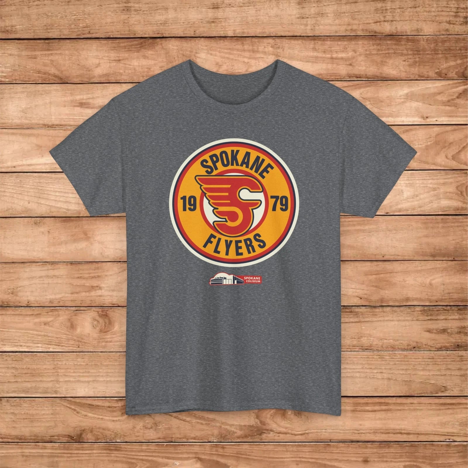 Spokane Flyers 1979 Vintage Hockey T-Shirt - Chiefs Spokane Coliseum