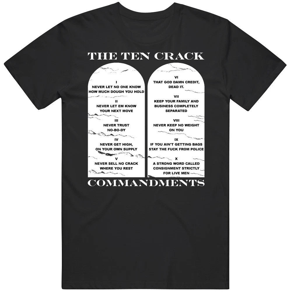 Notorious Big 10 Crack Commandments T Shirt