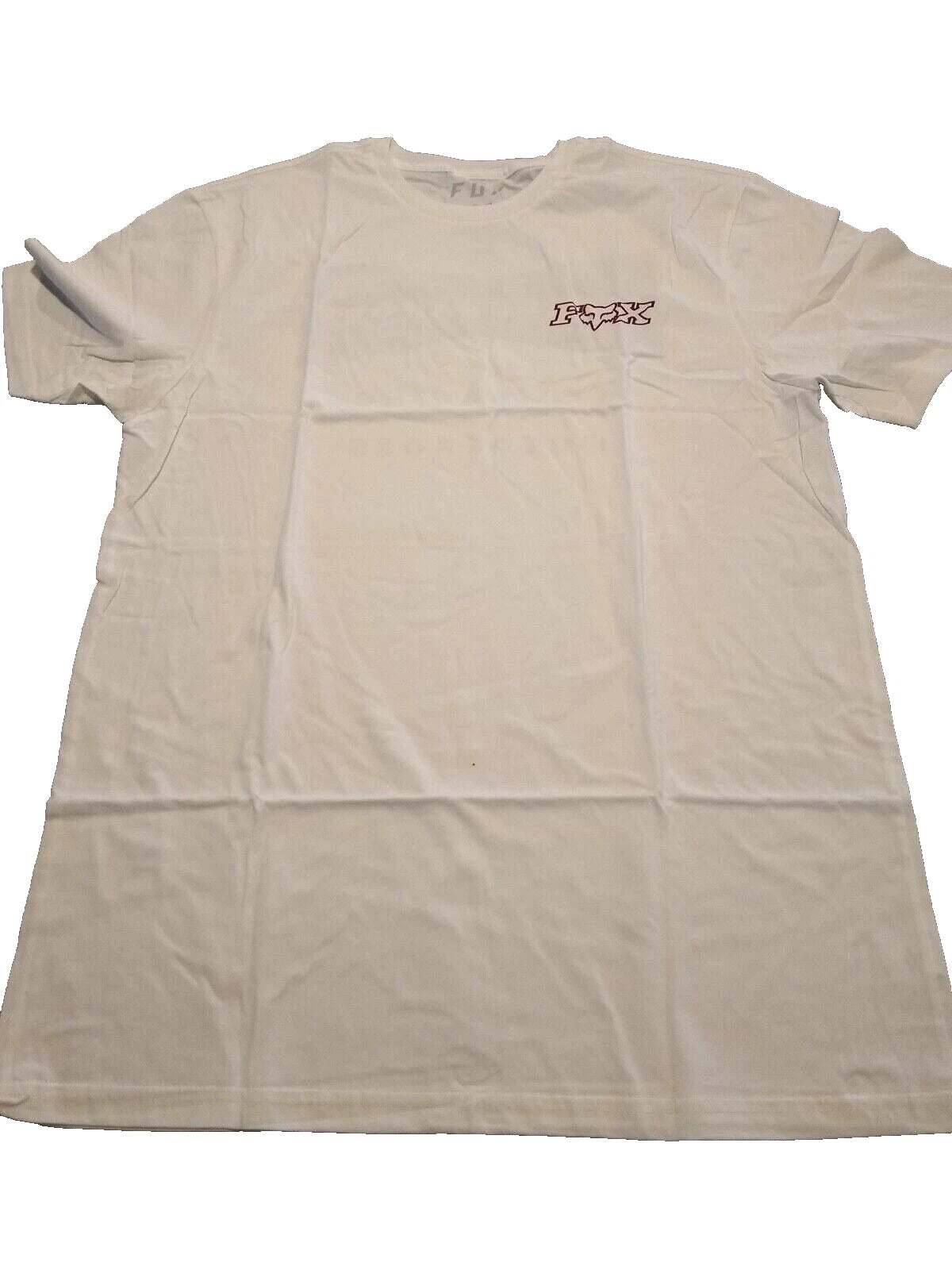 Fox Racing T-Shirt Large Supercharged Premium White Back Graphic Motocross NOS