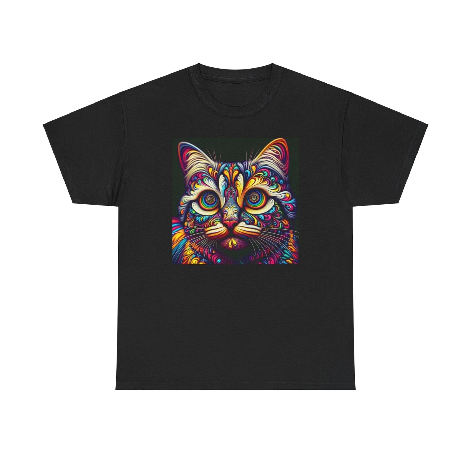 Psychedelic Cat Tee, Dark Grunge, Scene, Punk Aesthetic, Gothic Alt Shirt, D14