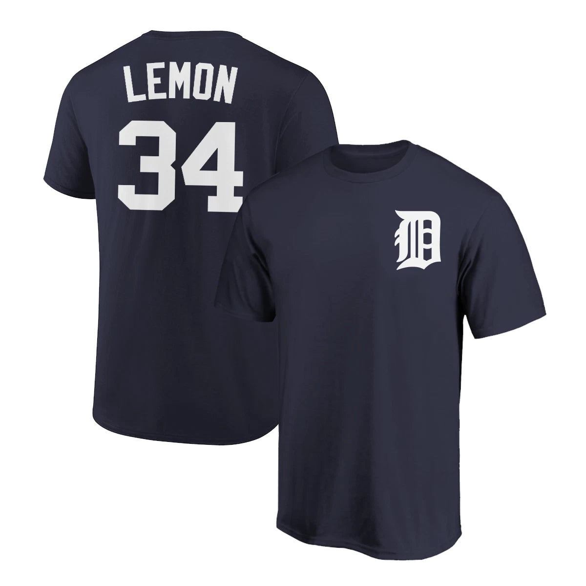 Chet Lemon T-Shirt Detroit Tigers Player Name and Number Soft Jersey Tee