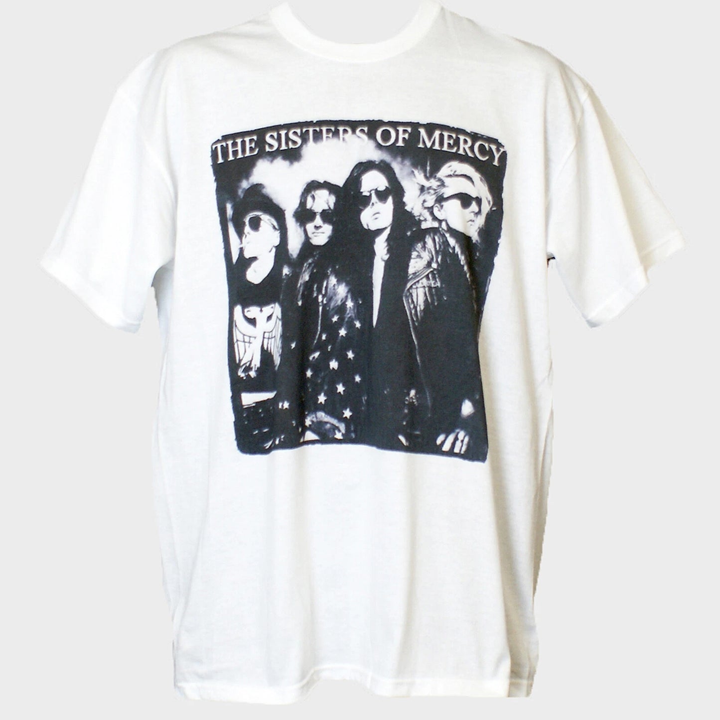 The Sisters of Mercy Metal Goth Rock Short Sleeve White Unisex T-shirt S-3XL