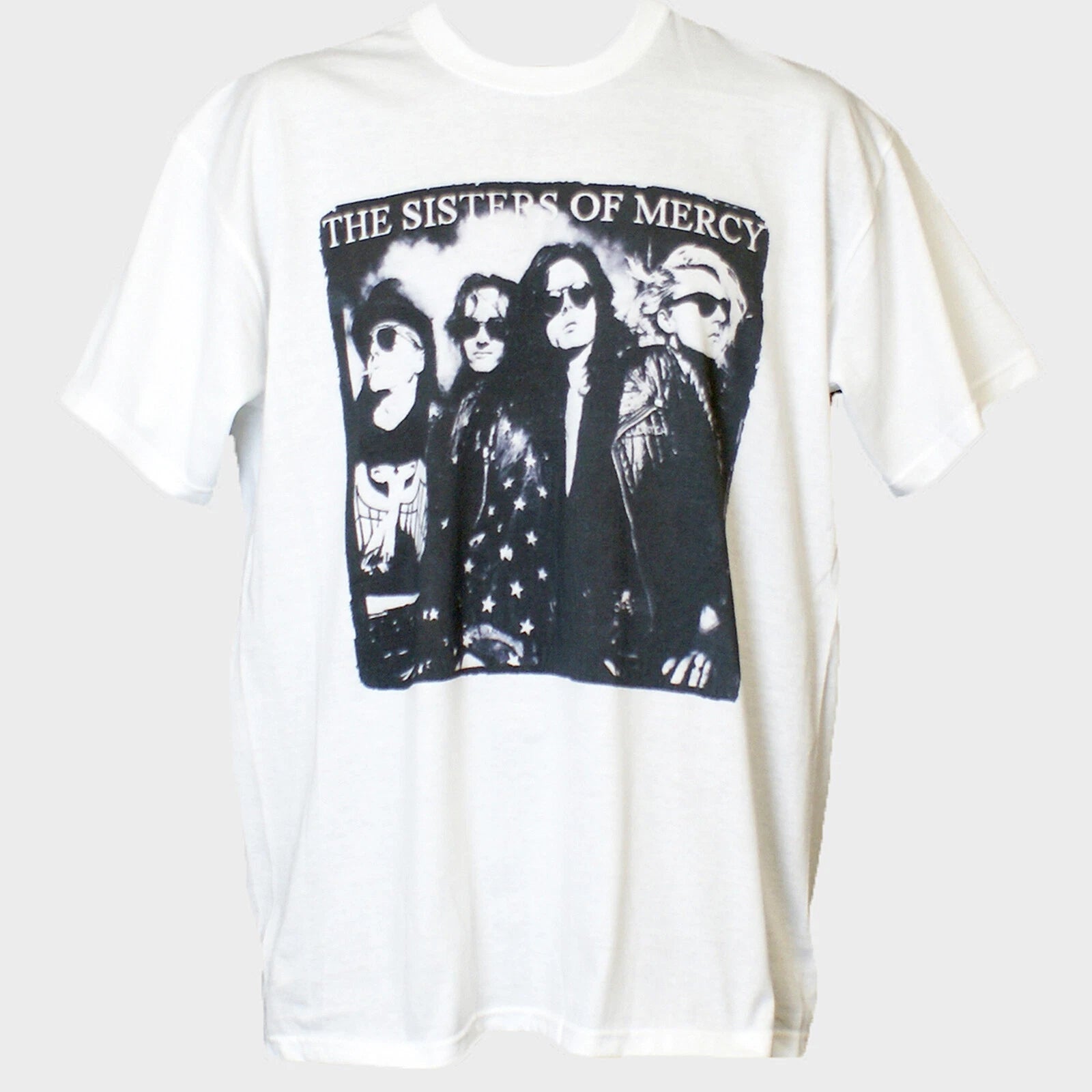 The Sisters of Mercy Metal Goth Rock Short Sleeve White Unisex T-shirt S-3XL
