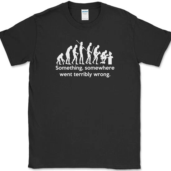 Something Somewhere Went Terribly Wrong T-Shirt Funny Nerd Computer Tee