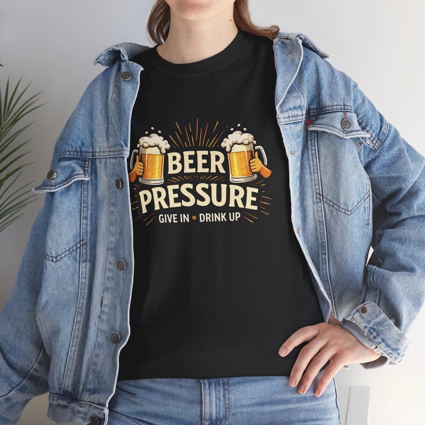 Beer Pressure Funny T Shirt Mens Womens Drinking Humor Pub Gift Beer Lover Tee