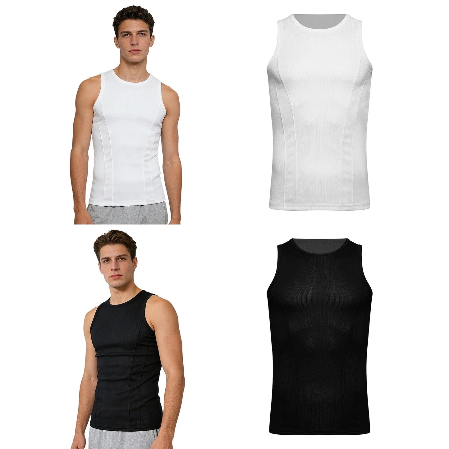 Men's Vest Daily Wear Shirts Sports Tank Top Party T-Shirt Fitness Undershirts