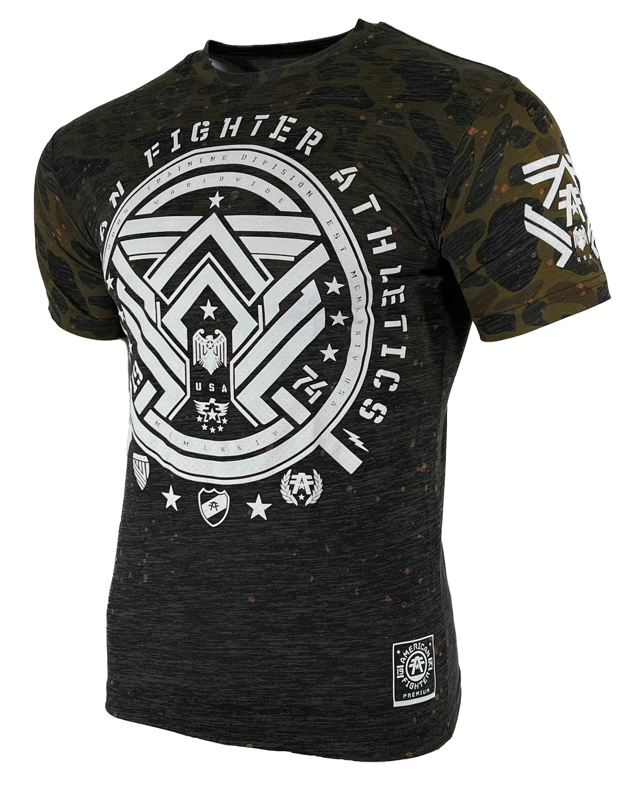 AMERICAN FIGHTER Men's T-shirt BRADDOCK Athletic CAMO Green